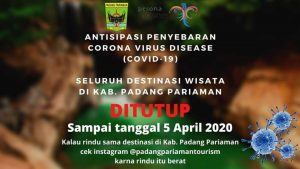 Padangpariaman Tutup Semua Objek Wisata