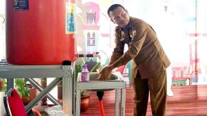 Pemko Pariaman Sediakan Bak Air dan Sabun untuk ASN di Balaikota