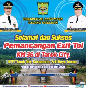 Pemancangan Gerbang Tol di Tarok City Dimulai