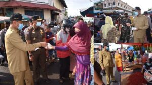 Sisir Pasar, Genius Umar Peringatkan Pedagang Selalu Menggunakan Masker