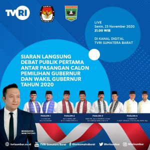 Malam ini Debat Pertama Pilgub Sumbar, Paslon Dilarang Bawa Pendukung