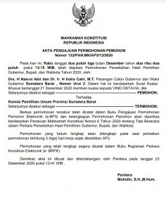 Mayheldi – Audy Menang, NA-IC Ajukan Gugatan PHP ke MK