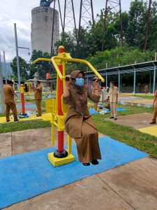 Alat Fitnes di Ruang Terbuka Bantuan Kemenpora Sudah Terpasang di Silo